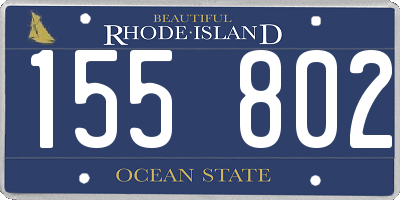 RI license plate 155802
