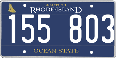 RI license plate 155803