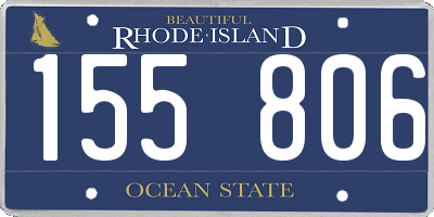 RI license plate 155806