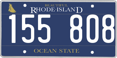 RI license plate 155808