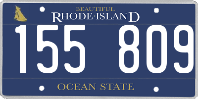 RI license plate 155809