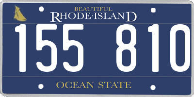 RI license plate 155810
