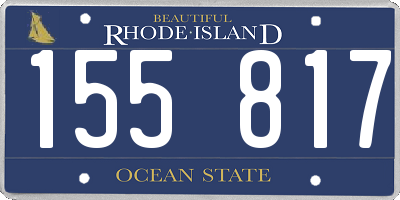 RI license plate 155817