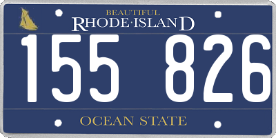 RI license plate 155826