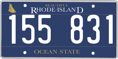 RI license plate 155831
