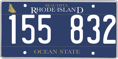 RI license plate 155832