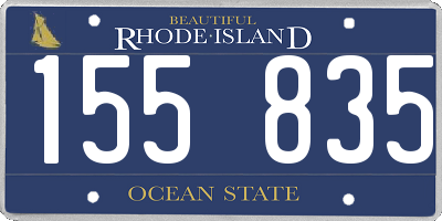 RI license plate 155835