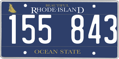 RI license plate 155843
