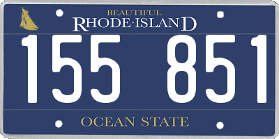 RI license plate 155851