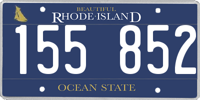 RI license plate 155852