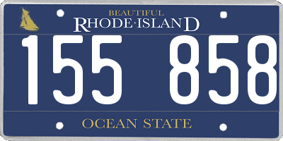 RI license plate 155858