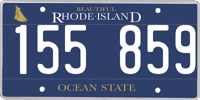 RI license plate 155859