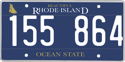RI license plate 155864