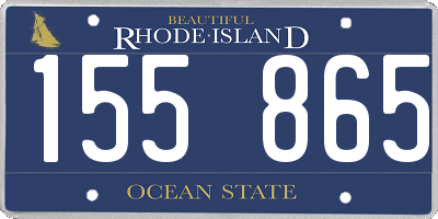 RI license plate 155865