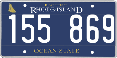 RI license plate 155869