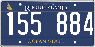 RI license plate 155884