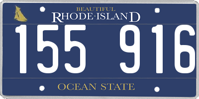 RI license plate 155916