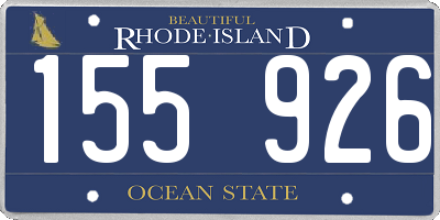 RI license plate 155926