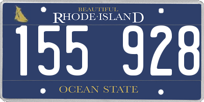 RI license plate 155928