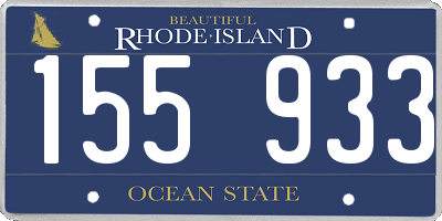 RI license plate 155933