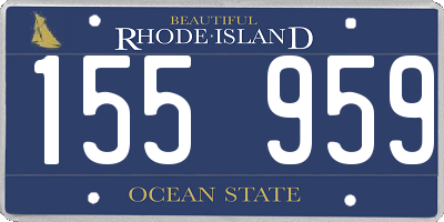 RI license plate 155959