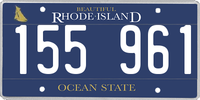 RI license plate 155961