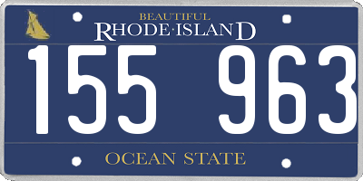 RI license plate 155963