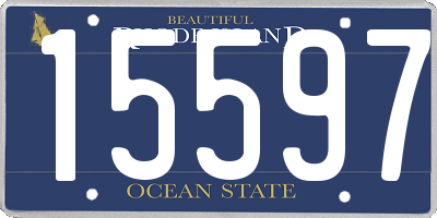 RI license plate 15597