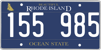 RI license plate 155985