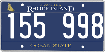 RI license plate 155998