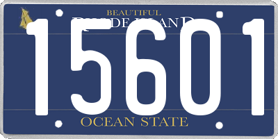 RI license plate 15601