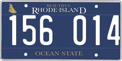 RI license plate 156014