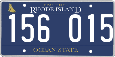 RI license plate 156015