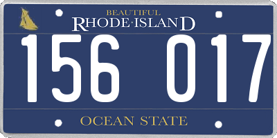 RI license plate 156017