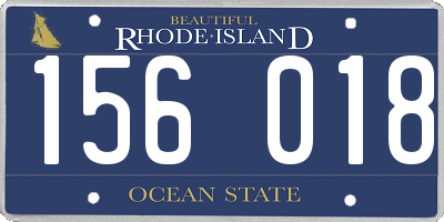 RI license plate 156018