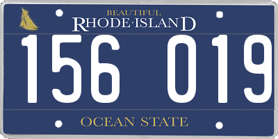 RI license plate 156019