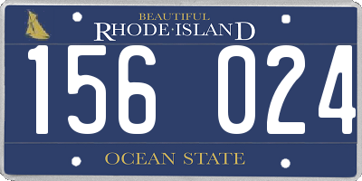RI license plate 156024