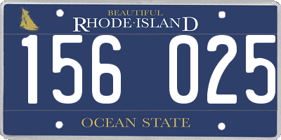 RI license plate 156025