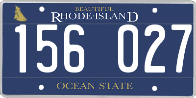 RI license plate 156027