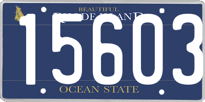 RI license plate 15603