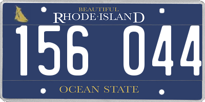 RI license plate 156044