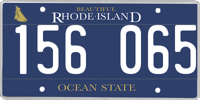 RI license plate 156065