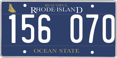 RI license plate 156070