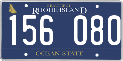 RI license plate 156080