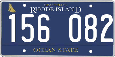 RI license plate 156082