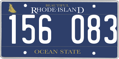 RI license plate 156083