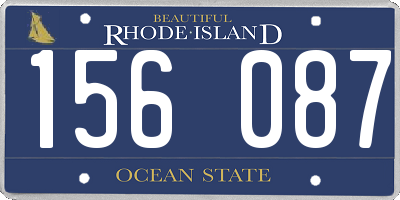 RI license plate 156087