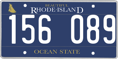 RI license plate 156089