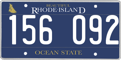 RI license plate 156092