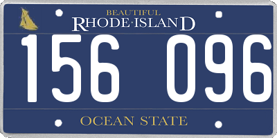 RI license plate 156096
